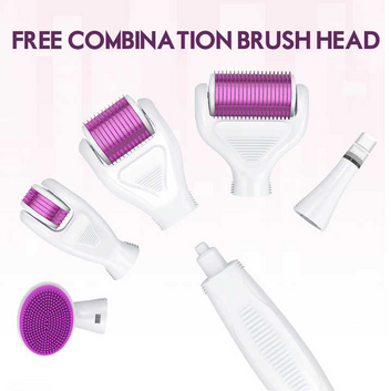 6-in-1 Micro Needle Derma Roller Kit  1200 Microneedles | طقم ديرما رولر بميكرونيدل 6 في 1